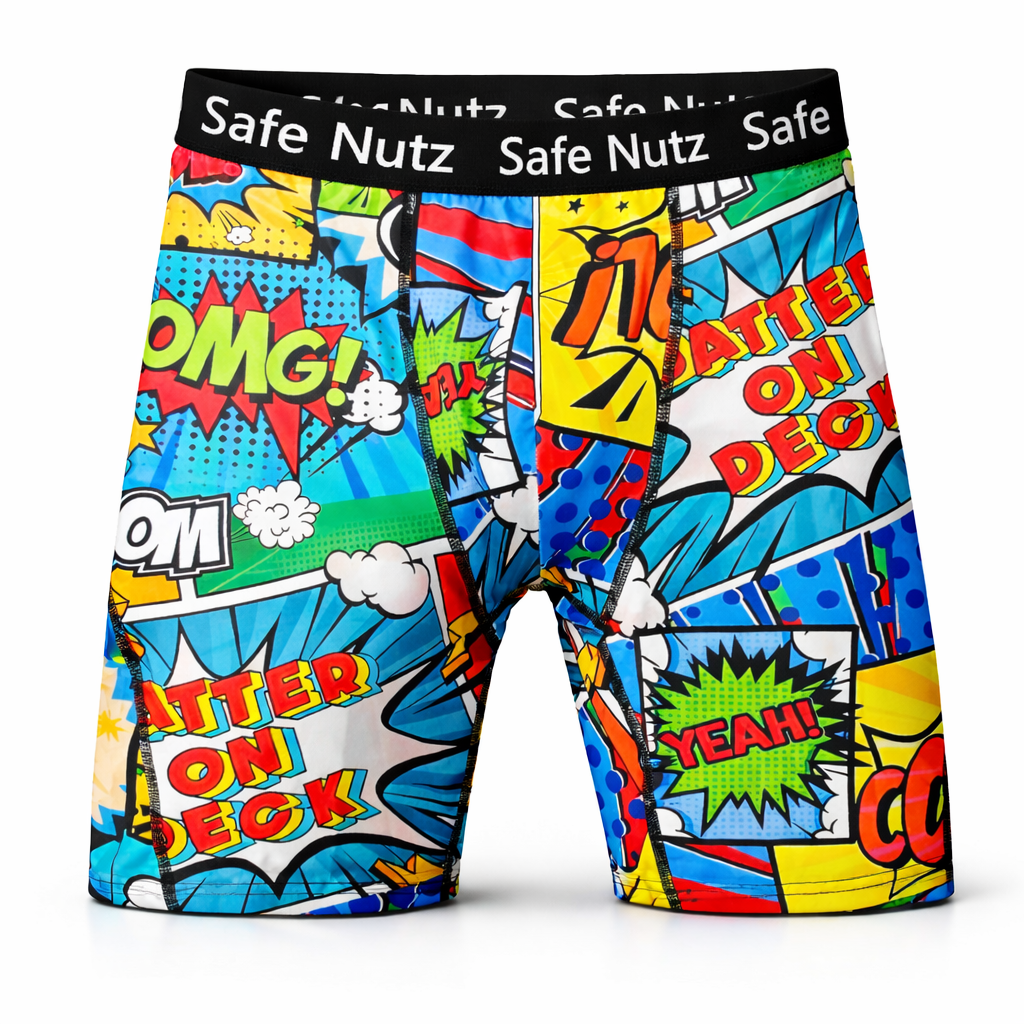 スポーツ・フィットネス U.W.F. BEST BOUT 1989 Safe Nutz Compression Shorts (Built-in Cup) – Batter On Deck