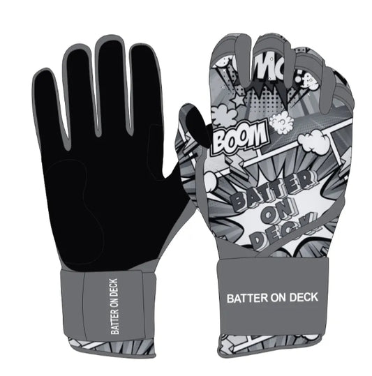 Batter On Deck Retro Batting Gloves w/Bag